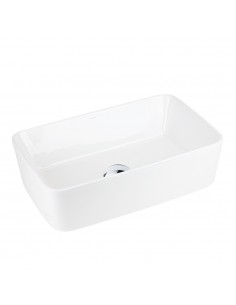 Umywalka nablatowa ANGO UC5627CH prostokątna 480x295x135 mm Chromowany korek