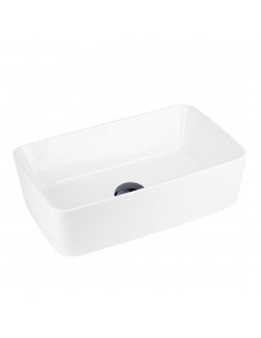Umywalka nablatowa ANGO UC5627BL prostokątna 480x295x135 mm Czarny korek