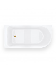 Wanna narożna INVELIA V220XLLGL 170x80cm Montaż lewostronny Korek klik klak Złoty