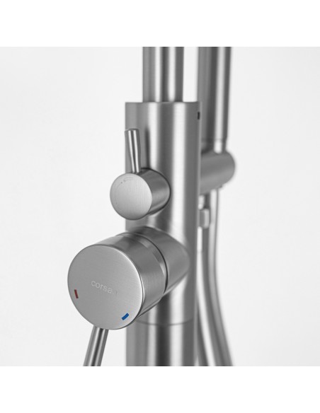 Bateria wannowa wolnostojąca LUGO CMB7535BSL Stal szczotkowana