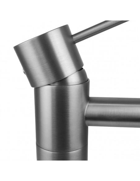 Bateria umywalkowa podtynkowa LUGO CMB7515BSL z wylewką Szczotkowana Stal