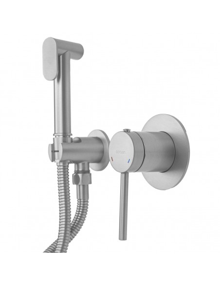 Bateria bidetowa podtynkowa LUGO CMB7570BSL Stal szczotkowana