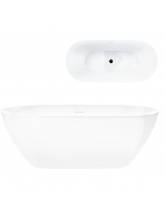 Wanna Wolnostojąca OLVENA V041XLBL 170 Cm Korek Klik Klak Czarny