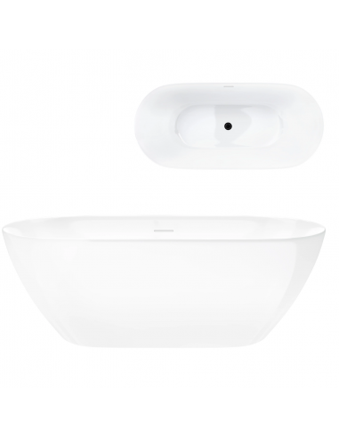 Wanna Wolnostojąca OLVENA V041XLBL 170 Cm Korek Klik Klak Czarny