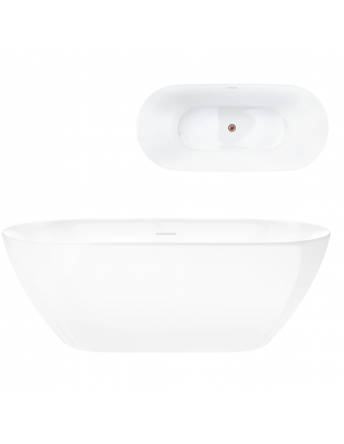 Wanna Wolnostojąca OLVENA V041XLRG 170 Cm Korek Klik Klak Różowe Złoto