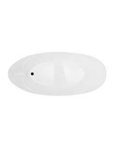 Wanna wolnostojąca AVOLA V032XXLBL 180 cm Korek klik klak Czarny