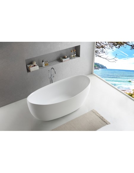 Wanna Wolnostojąca AVOLA V032XXLCH 180 Cm Korek Klik Klak Chrom