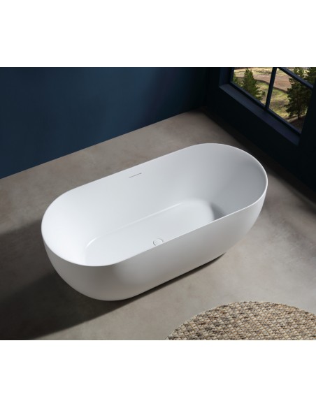 Wanna Wolnostojąca OLVENA V041MWH 150 Cm Korek Klik - Klak Biały