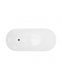 Wanna wolnostojąca ESTELLA II SLIM V038XLBL 170 cm Korek klik klak Czarny 2