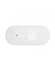 Wanna wolnostojąca ESTELLA II SLIM V038XLBRG 170 cm Korek klik klak Miedź szczotkowana 2