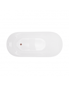 Wanna wolnostojąca ESTELLA II V038XLRG SLIM 170 cm Korek klik klak Różowe złoto 2