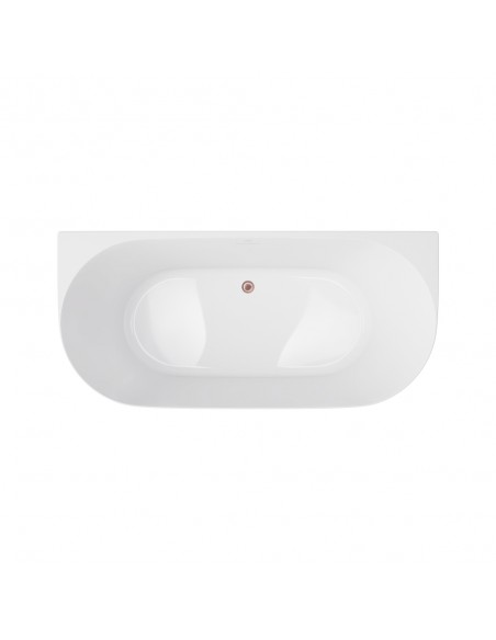 Wanna Przyścienna MONO V029XLSBRG Slim 170 Cm Przelew Szczelinowy Korek Klik Klak Miedź Szczotkowana