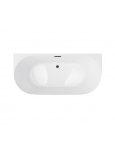 Wanna przyścienna MONO E029XLSBL Slim 170 cm Korek klik klak Czarny 2