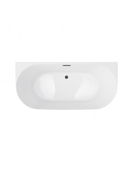 Wanna Przyścienna MONO E029XLSBL Slim 170 Cm Korek Klik Klak Czarny