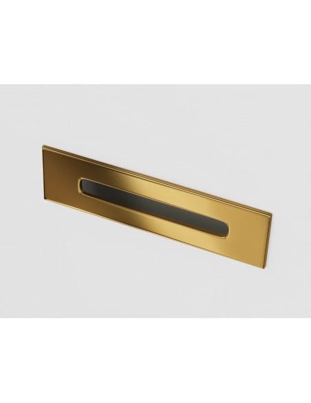 Wanna przyścienna wolnostojąca Corsan MONO E030XLGL 170 cm z szeroką krawędzią Korek klik-klak Złoty