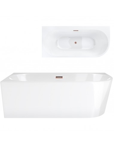 Wanna Wolnostojąca Narożna Corsan INTERO 170 X 80 Z Szeroką Krawędzią Montaż Lewostronny Korek Klik - Klak Miedziany...