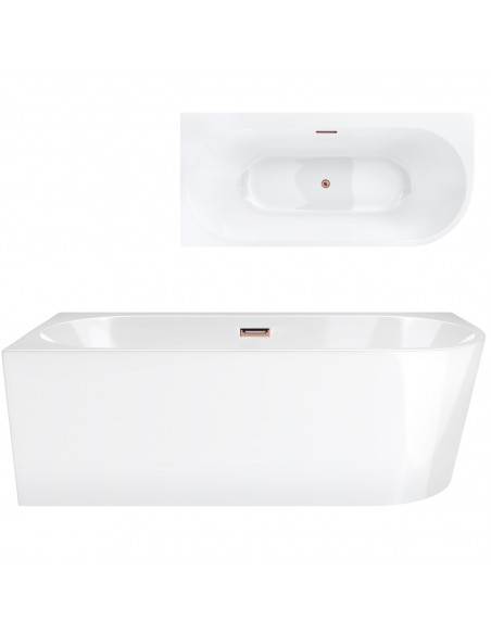 Wanna Wolnostojąca Narożna Corsan INTERO 170 X 80 Z Szeroką Krawędzią Montaż Lewostronny Korek Klik - Klak Miedziany...