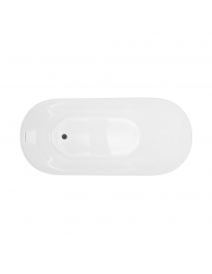 Wanna wolnostojąca ESTELLA II V038XLGM SLIM 170 cm Przelew szczelinowy Korek klik klak Gunmetal 2