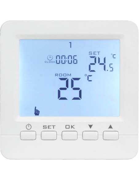 Termostat Sieme C05 Basic biały – panel przedni sterownika do ogrzewania podłogowego