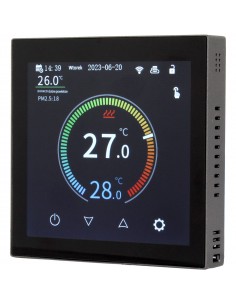 Termostat WiFi Wiper CX20 Premium czarny – elegancki sterownik ogrzewania podłogowego