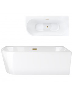 Wanna Wolnostojąca Narożna Corsan INTERO 170 X 80 Z Szeroką Krawędzią Montaż Prawostronny Korek Klik - Klak Szczotko...