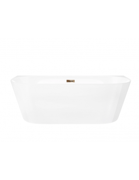 Wanna przyścienna MONO E029XLBRG 170x80 cm Korek klik-klak Miedź Szczotkowana
