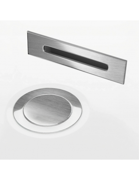 Wanna przyścienna MONO E029XLBSL 170x80 cm Korek klik-klak Biały