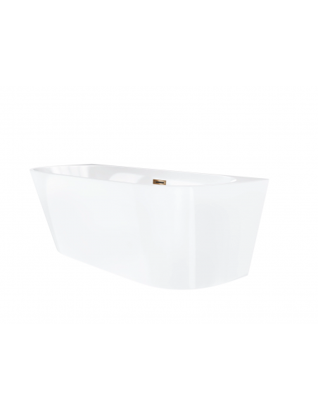 Wanna przyścienna MONO E029LBRG 160x75 cm Korek klik-klak Miedź Szczotkowana