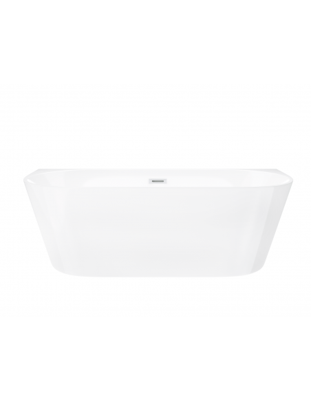 Wanna przyścienna MONO E029LBSL 160x75 cm Korek klik-klak Biały