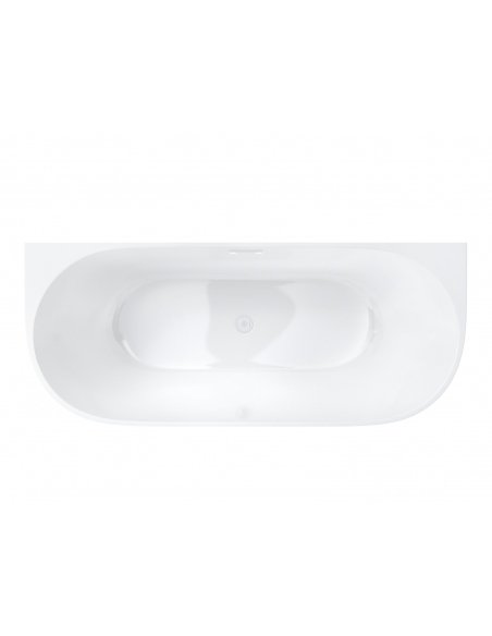 Wanna przyścienna MONO E029LBSL 160x75 cm Korek klik-klak Biały
