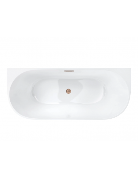 Wanna przyścienna MONO E029MBRG 150x74 cm Korek klik-klak Miedź Szczotkowana