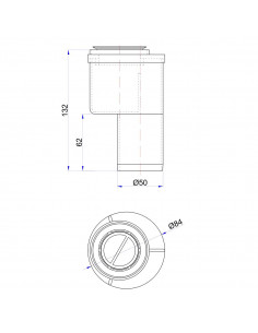 Syfon H+M Verti Pionowy 1 2