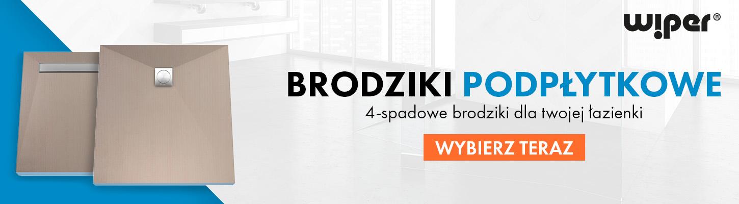 Brodziki podpłytkowe czterospadowe